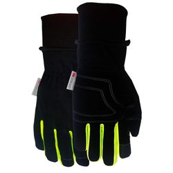 Midwest Quality Gloves L Synthetic Leather Work Gloves Black Cold Weather Gloves