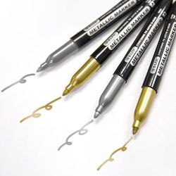 Bazic Products Gold/Silver Fine Tip Metallic Marker 2 pk