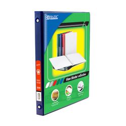 Bazic Products 0.5 in. W X 9.92 in. L 3-Ring Blue View Binder