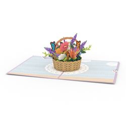 Lovepop Flower Basket 3D Card Paper 1 pk