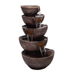 Alpine Fiberglass/Resin Assorted Fountain with LED Light