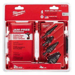 Milwaukee Assorted Black Oxide Step Drill Bit Set 3-Flat Shank 4 pc