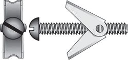 HILLMAN 1/4 in. D X 4 in. L Round Zinc-Plated Steel Toggle Bolt 1 pk