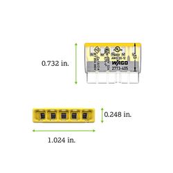 Wago 5 Port Push-In Wire Connector 10 pk