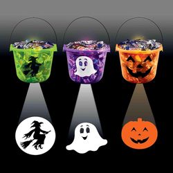 Magic Seasons Translucent LED Trick or Treat Bucket 1 pk (RANDOM COLOR)
