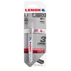 LENOX Power Arc 3-5/8 in. Bi-Metal T-Shank Jig Saw Blade 18 TPI 3 pc