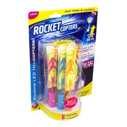Rocket Copters LED Helicopters Launching Toy Assorted