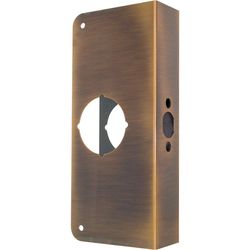 Prime-Line 9 in. H x 3-7/8 in. L Antique Brass Brass Door Reinforcer