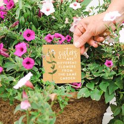 Sincere Surrounding Beige/Brown Wood/MDF 5.75 in. H X 0.5 in. L X 4 in. W Planter Stake