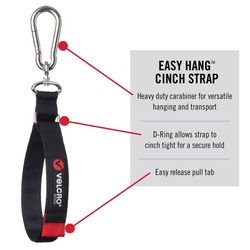 VELCRO Brand Easy Hang 30 in. L Zinc-Plated Black Nylon/Steel Large Storage Strap 350 lb. cap. 1 pk