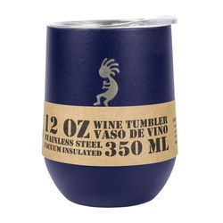 Aquapelli 12 oz Blue BPA Free Vacuum Insulated Wine Tumbler