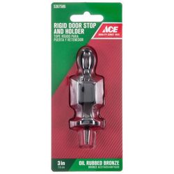 Ace 1.4 in. W Metal Oil Rubbed Bronze Bronze Rigid Door Stop w/Holder Mounts to door and wall 5/32 i
