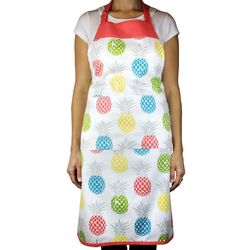 Mu Kitchen 2 pocket Multi-Colored Cotton Pineapple Bibb Apron