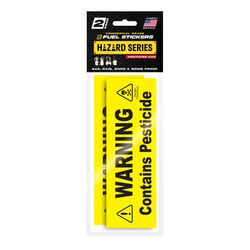Fuel Stickers 2 in. H X 6 in. W Yellow Fuel Sticker Label 2 pk