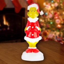 Dr. Seuss LED Multicolored Dr. Suess Grinch Blow Mold Table Decor 14 in.