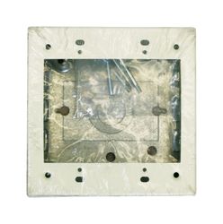 Legrand 4-3/4 in. Square Steel 2 gang Electrical Box Ivory
