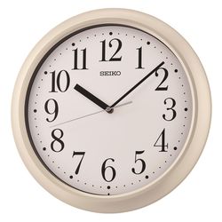 Seiko 12.8 in. L X 12.8 in. W Indoor Classic Analog Wall Clock Glass/Plastic White