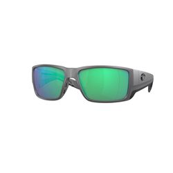 Costa Blackfin Pro Sunglasses Men's Matte Gray Frame Green Mirror 580G Lens Polarized