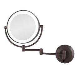 Zadro Next Generation 9 in. H X 7 in. W LED Double Sided Makeup Mirror Oil-Rubbed Bronze Brown