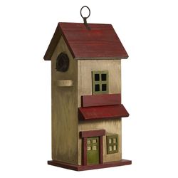 Glitzhome 14.25 in. H X 5.5 in. W X 6.75 in. L Wood Bird House