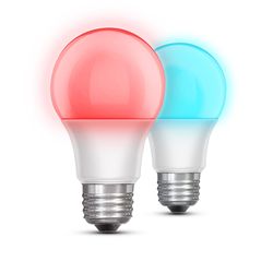 Feit A19 E26 (Medium) Party Bulb Color Changing 5 Watt Equivalence 2 pk