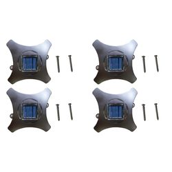 Maxsa Ninja Stars Gloss Solar Powered 1 W LED Deck Light 4 pk