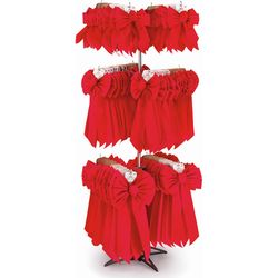 Good Tidings Red/Silver Rack Shelf Display 60 in.