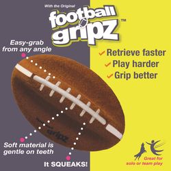 Nylabone Power Play For Dog Brown/White Football Dog Toy Medium 1 pk