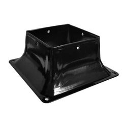 Pylex Base 44 2.625 in. H X 6 in. W X 6 in. L Powder Coated Black Steel Post Base Trim