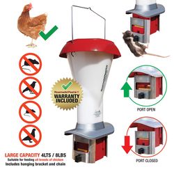 Roamwild PestOff Chicken 7 lb. cap. Metal Hanging Bird Feeder 2 ports