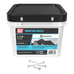 Grip-Rite 1-1/4 in. Roofing Hot-Dipped Galvanized Steel Nail Flat Head 30 lb
