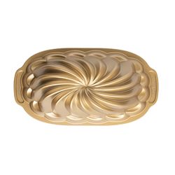 Nordic Ware 6 in. W X 11 in. L Pirouette Loaf Pan Gold