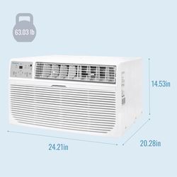 Keystone 10000 BTU 115 V Through-the-Wall Air Conditioner w/Remote 450 sq ft