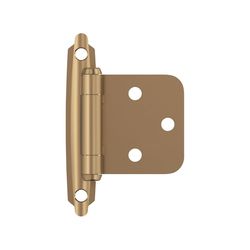 Amerock 2-3/4 in. W X 1-3/4 in. L Champagne Bronze Brown Steel Overlay Hinge 2 pk