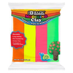 Bazic Products Natural & Earth Modeling Clay Assorted 4 pc
