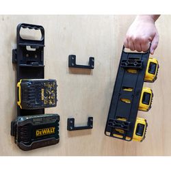 StealthMounts DeWalt MAX/XR and FlexVolt Battery Rack Black