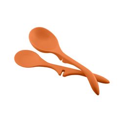 Rachael Ray Orange Silicone Ladle and Spoon Set