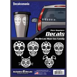 Decalcomania Dia De Los Muertos Family Car Sticker Vinyl 1 pk