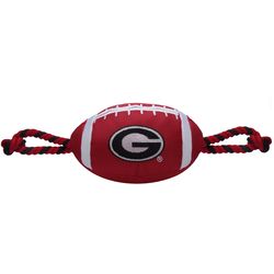 Pets First NFL For Dog Multicolored Nylon Georgia Bulldogs Football Dog Toy 1 pk