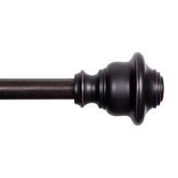 Kenney Fast Fit Weathered Brown Modern/Contemporary Curtain Rod 66 in. L X 120 in. L