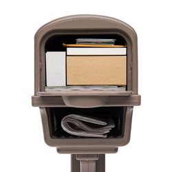 Architectural Mailboxes Gentry Classic Plastic Post Mount Mocha Mailbox