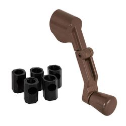 Prime-Line Painted Bronze Zinc Single-Arm Casement Folding Crank Handle For Universal
