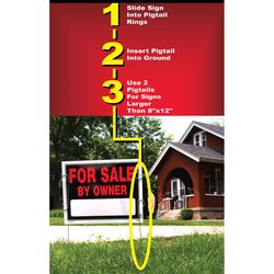 HILLMAN English Pigtail Sign Stake 28 in. H X 1.75 in. W