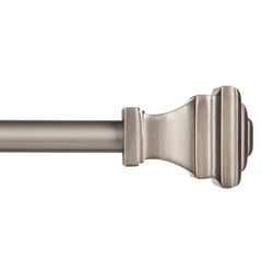 Kenney Pewter Silver Modern/Contemporary Curtain Rod 36 in. L X 66 in. L