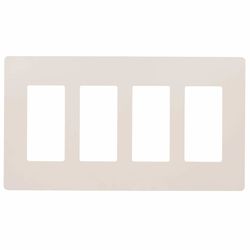 Faith Light Almond 4 gang Polycarbonate Decorator Wall Plate 1 pk