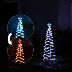 Alpine 5 ft. Slim Color Changing Christmas Tree