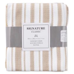 Kane Home Linen Cotton Newport Stripe Kitchen Towel 3 pk