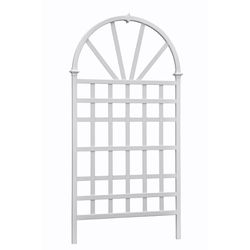 Vita Athens 77.25 in. H White Vinyl Garden Trellis