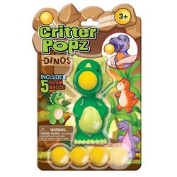 Playmaker Toys Critter Popz Dinos Popper Toy Blue/Yellow 6 pc