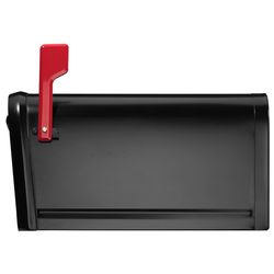 Architectural Mailboxes Oasis 360 Modern Galvanized Steel Post Mount Black Mailbox